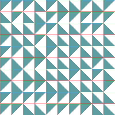 Truchet pattern with grid lines